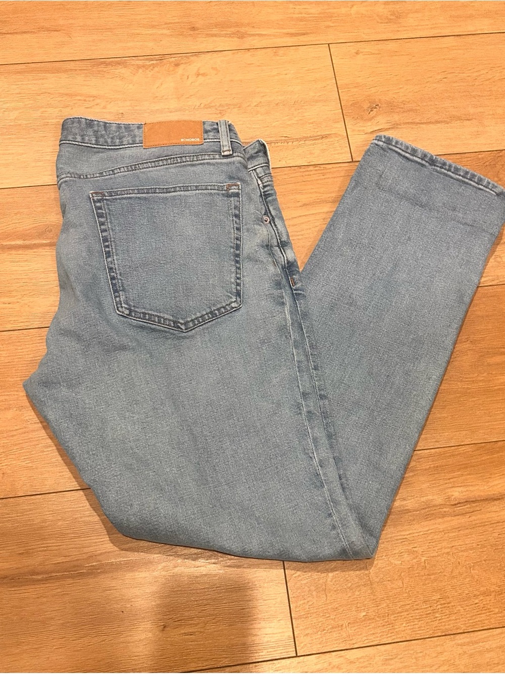 Bonobos Men’s Organic Cotton Light Blue Straight Jeans 36/32